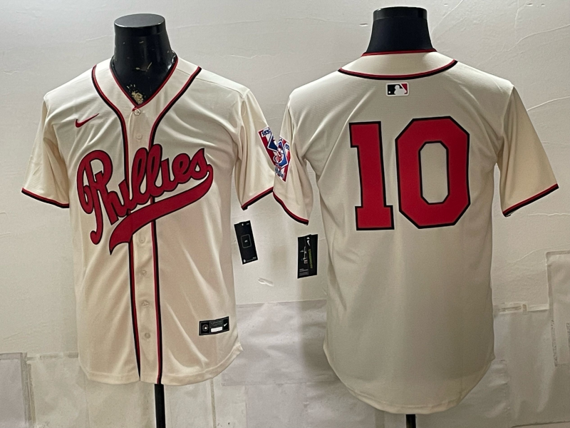 Men 2026 Philadelphia Phillies #10 cream Game Nike MLB Jersey 082600